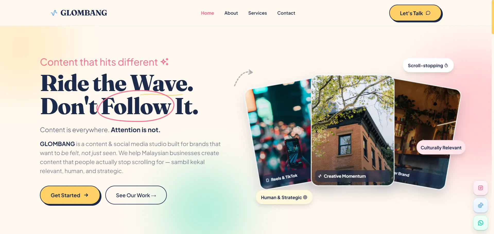 Contoh reka bentuk website Showcase 10