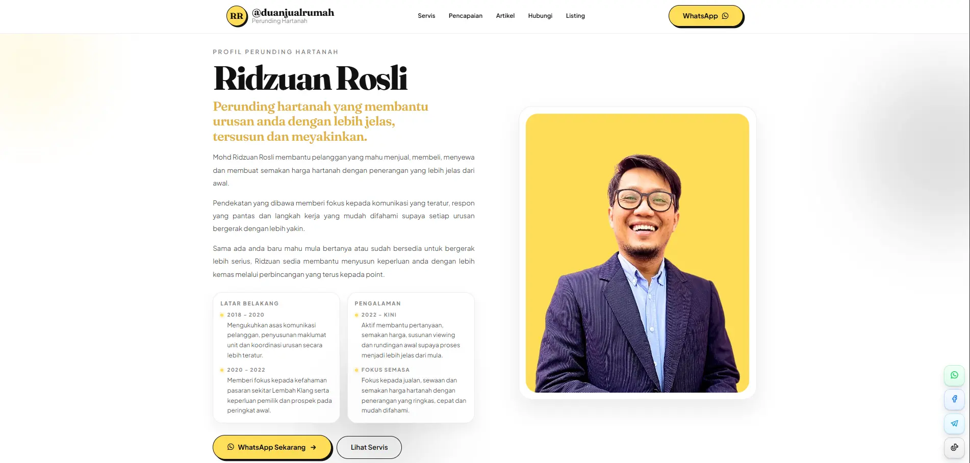 Contoh reka bentuk website Showcase 11